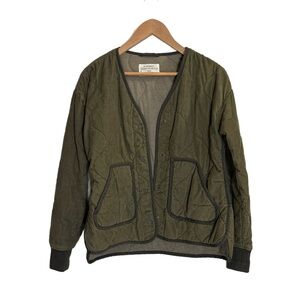 REI Cooperative green quilted 100% cotton lightweight jacket